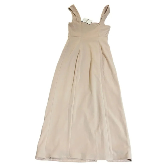 NWT Show Me Your MuMu Eden Midi‎ Dress Size Medium Dusty Blush Stretch Pink - Picture 4 of 10